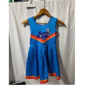 Tune Squad Space Jams Blue Kids Girls Skater Dress Size M 7/8 Target Cheer